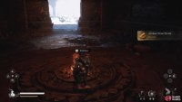 Enter the building and interact with the fire to upgrade the Gourd to the Supreme Gourd.