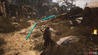 Follow the left path past the boss arena (left) and head right slightly.