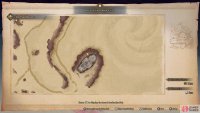 The location of the Li&rsquo;l Cactus in Zawhak Desert, on the map.