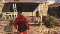 to find the action figure sitting outside of a trailer. 