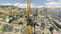 to find the signal jammer sitting on the crane. 