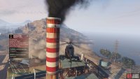 to find the signal jammer on the chimney.