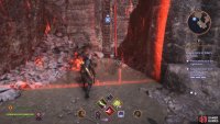 After destroying the final crystal, climb the ladder behind it.