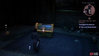 Search a secret room to the north to find a hidden chest.
