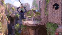 After solving the statue puzzle, ride a zipline to the east.