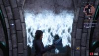 and after your conversation ends, use the Lyrium Dagger on a suspicious wall to dispel it.
