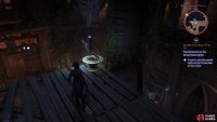 from the second brazier, follow the upper platform clockwise to find the third brazier on a wooden platform,