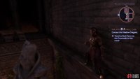 Sidle across a narrow ledge,