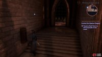 then go west to find a lever that opens a gate.