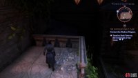 turn north and vault over a intact railing to reach a roof,
