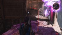 Use Lucanis’ power on the nearby Fade tear, and go across the makeshift bridge.