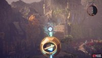 Rotate the beam so it sits on the floating crystal opposite the tower.