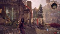 In the area, you’ll find a large gold hand coming from the ground. Use Harding’s power to raise the stone block and climb the platforms.
