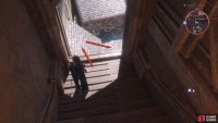 Go around the corner and drop onto the rooftop.