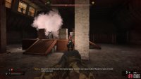 Tyrant predominantly stays in the center, next to the highly explosive canisters…smart.