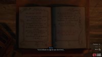 Read the book on a lectern by the scribe and flip to the last page, then get the scribe to translate the Latin text for you.