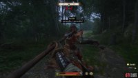 On the plus side, polearms have decent range, especially with their low (thrust) attack - use it to poke enemies who seem unwilling to commit.