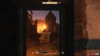 Go out the door in the same room and go up the stairs on your left, unlocking the door to the Fort with your keys.
