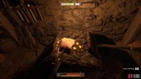 Blow the piece of metal until it gets a golden color. Now, bang the metal evenly until Henry tells you it’s done.