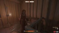 Rosa can be found at the top of the stairs, listening in on your conversation.