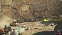 You can gather materials with the hook slinger, even from the back of the Seikret!