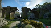 Make your way southwest from the Trader Camp until you spot a ruined stone bridge, marking the site of the convoy wreckage.