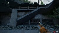 Hop into the massive hole to enter the facility.
