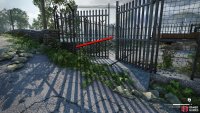There will be a gap in the gate that you can squeeze through. Be careful not to be seen, as this is trespassing.
