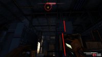 Quickly run to the center of the room and climb the crates onto the servers to reach the last junction box.