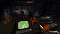 Inside the room, go upstairs and turn on the power to the facility.