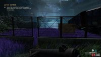 Squeeze through the next fence and take the stairs up on your left after climbing the ledges.