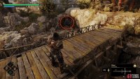Go across the bridge outside The Crimson Fort to find clouds of blue butterflies. Eventually, they&rsquo;ll lead you to the circled location.