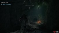 then use your grappling hook to swing over to the east.