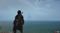 you can just see this ship from the beach west of the Burnt Village of Nakajima.