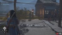 She’s just standing there, likely searching for the escaped child.