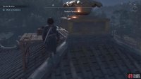 Climb the building using your grappling hook to snatch the Lost Page.