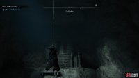 Near the end, you’ll need to use your grappling hook again in the air to cross the chasm.