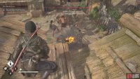 You can make use of the exploding pot on the eastern end for some enemies.