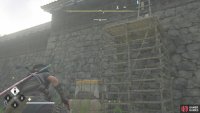The best entry point is at the northern end, since there’s some scaffolding to climb.