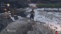 You can use this haypile to kill the one patrolling guard without alerting the others nearby.
