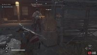 Sneak up behind the fake monk to take off some health with an assassination.