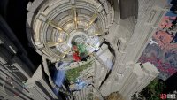 climb up and hit the gear-gate with Force Palm,