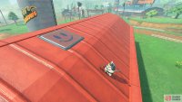 Take the speed ramp on the roof to reach the next roof, which contains the panel.