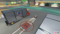Check between the two Nabbit Trucks outside of it for the panel.