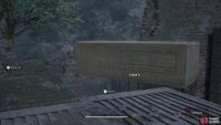 On some crates right outside of Sokolov&rsquo;s former room is a Cardboard Box.