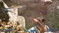 As soon as you do, look in the pit before the next wall to find the Cache.