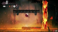 At the bottom, head right to this corridor with the falling lava.