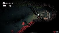 Enter the Hunter&rsquo;s March area from the Marrow and when you get to the first plant platforming area, go to the top left of the room. Image via Gamer Guides / Team Cherry.