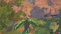 jump and glide over a gap to the east of the Blessing Hill Camp,