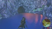 Swim down a tributary along the northern end of Mirror Lake to find a cave, in which dwells the Invasive Plesioth.